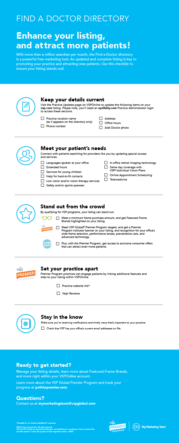 Enhance Your Listing on VSP Find A Doctor Directory